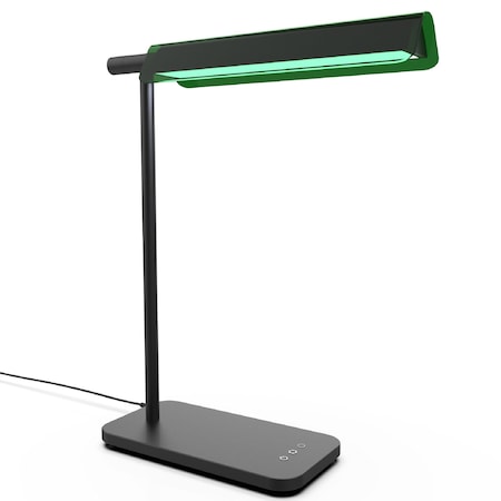 Newhouse Lighting - Indoor LED Banker Lamp for Table, Desk, Office, Touch Dimming and Color Changing, Modern Green NHDK-MO-LED